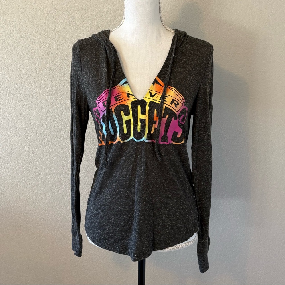 NBA Denver Nuggets Women's Charcoal Hoodie size medium